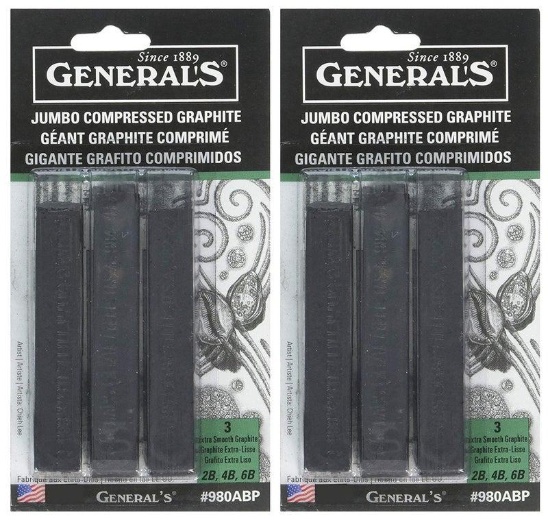 GeneralS Jumbo Graphite Sticks 3ct Assorted
