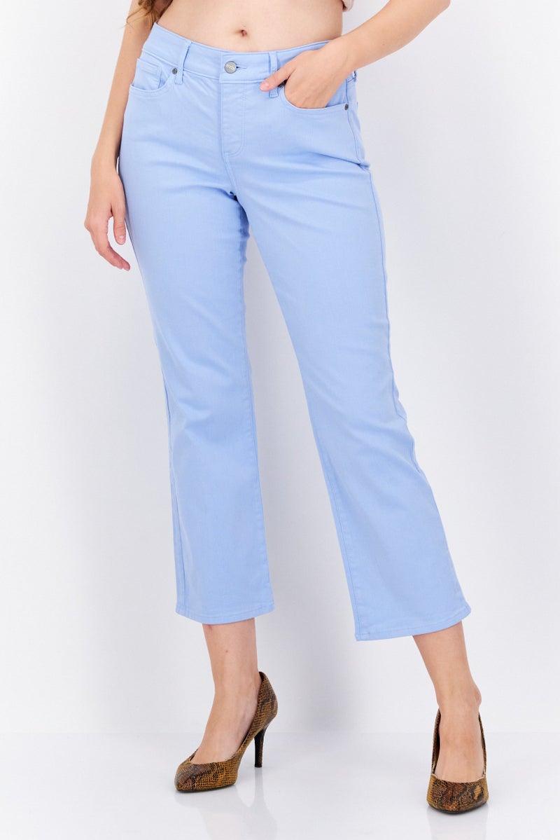 NYDJ Women Regular Fit Mid Rise Washed Jeans, Blue - Image 1