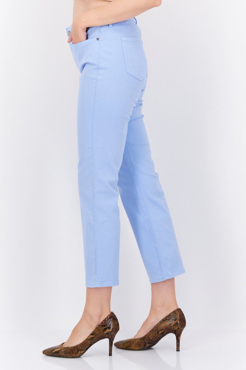 NYDJ Women Regular Fit Mid Rise Washed Jeans, Blue - Image 3
