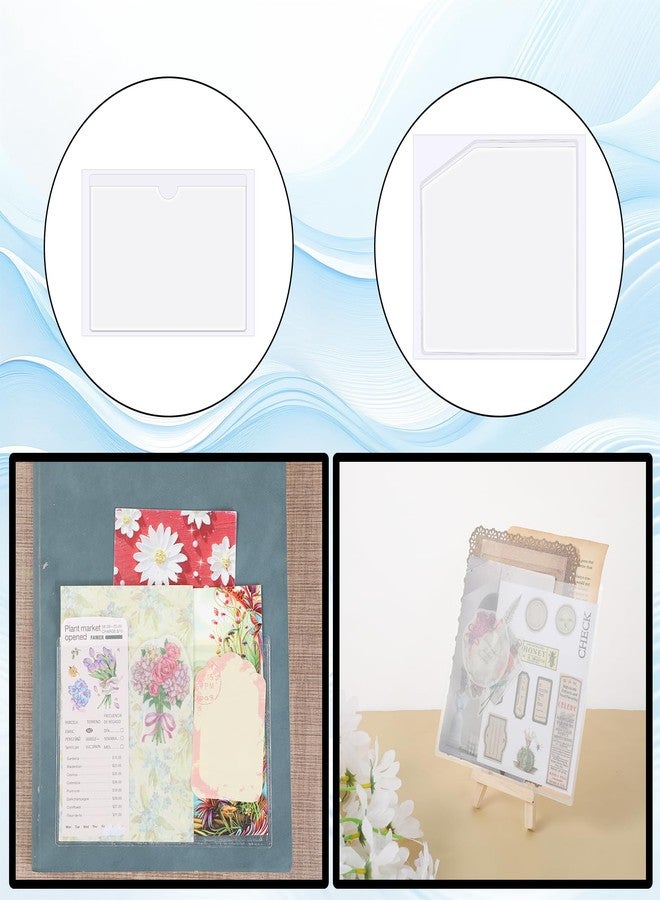 Xyembu 10 PCS Adhesive Pockets, 2 Sizes Sticky Pocket Sleeves, Planner Accessories Suitable for Planners Index, Card Pockets, Notebooks, Label Holder, Adds Extra Storage Space, White - Image 5