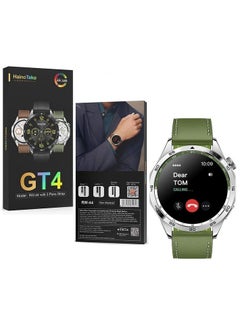 Haino Teko RW-44 (GT4) Smart Watch, with 3 Bands (Stainless Steel + Leather + Silicone) with AMOLED HD IPS Screen, Water Resistant, Supports Bluetooth Calls, Wireless Charger, Black Color - pzsku/Z54A91C37E8F940C55F8BZ/45/_/1738752827/eedc6cdf-51ea-45db-8c78-dbee3d625f23