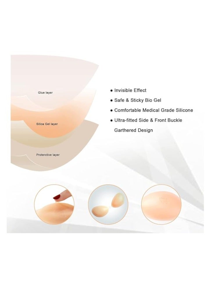 Strapless Adhesive Silicone Bra Push Up Sticky Bra Invisible Backless Stick On Bras for Women  - Image 5