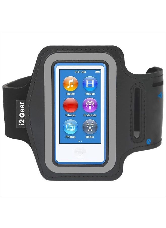 i2 Gear - Adjustable Armband Compatible with iPod Nano 8th and 7th Generation Devices (Black) - Image 1