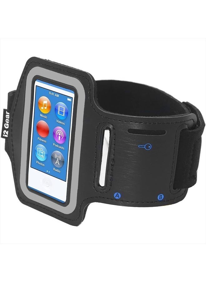 i2 Gear - Adjustable Armband Compatible with iPod Nano 8th and 7th Generation Devices (Black) - Image 1