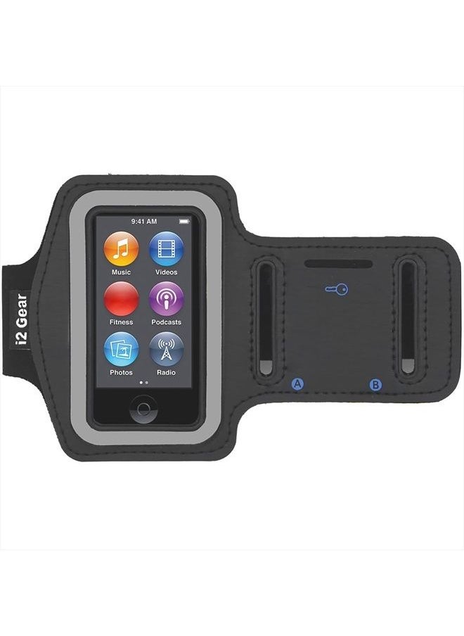i2 Gear - Adjustable Armband Compatible with iPod Nano 8th and 7th Generation Devices (Black) - Image 1