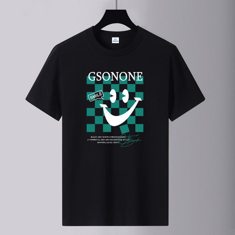 2025 Men'S Round Neck Cotton Short Sleeve T-Shirt Youth Fashion Printed Loose Large Size Trendy Versatile T-Shirt - Image 3
