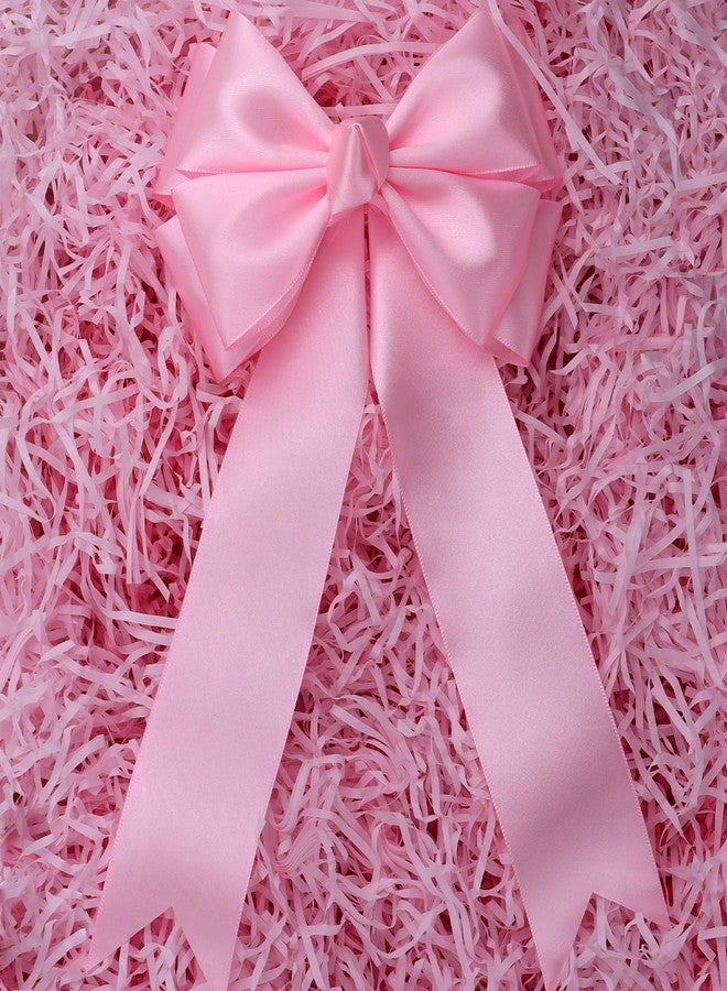 RIUNBB Pink Solid Satin Ribbon 2 Inch 25 Yards Solid Polyester Fabric Ribbon for Gift Wrapping Wedding Christmas Baby Shower Birthday Party Decoration Handmade Immortal Flower Craft - Image 5