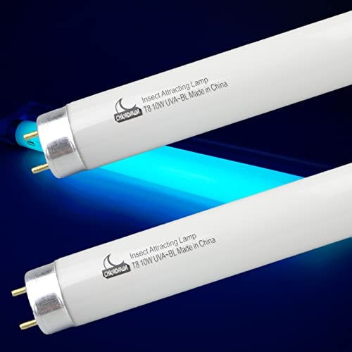 CHKADAWA مصابيح استبدال CHKADAWA BL T8 F10W لجهاز Aspectek و LiBa 20W الداخلي، أنبوب F10T8 BL365nm 10 وات G13، أنبوب ضوء أسود فلوريسنت خطي 13 بوصة 2 عبوة - Image 1