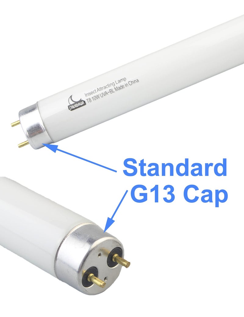 CHKADAWA مصابيح استبدال CHKADAWA BL T8 F10W لجهاز Aspectek و LiBa 20W الداخلي، أنبوب F10T8 BL365nm 10 وات G13، أنبوب ضوء أسود فلوريسنت خطي 13 بوصة 2 عبوة - Image 5