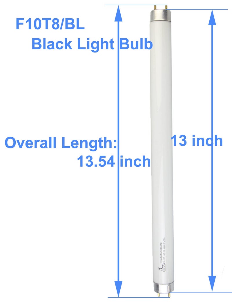 CHKADAWA مصابيح استبدال CHKADAWA BL T8 F10W لجهاز Aspectek و LiBa 20W الداخلي، أنبوب F10T8 BL365nm 10 وات G13، أنبوب ضوء أسود فلوريسنت خطي 13 بوصة 2 عبوة - Image 4