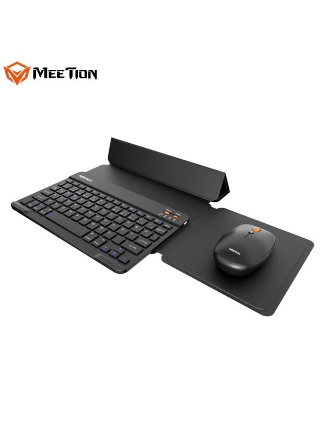 MEETION Foldable 3 in 1 Magnetic Case BTC9660 Scissor Switches Keyboard Long-lasting 500mAh Battery Adjustable DPI Silent Mouse Multi Operating System Compatibility - Image 2