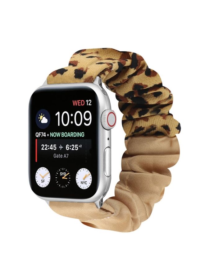 Replacement Strap Butterfly Pattern Hair Ring Cloth Watch Band For Apple Watch Ultra 49mm&Watch Ultra 2 49mm / Series 9&8&7 45mm / SE 3&SE 2&6&SE&5&4 44mm / 3&2&1 42mm G