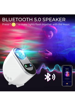 BGM Galaxy Aurora Projector – 3-in-1 LED Northern Lights Star Projector with Bluetooth Speaker and White Noise  - Image 4