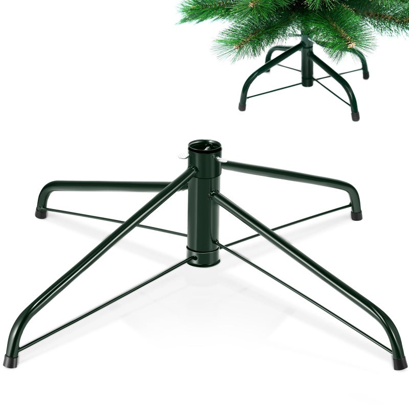 Roowest Folding Christmas Tree Stand Artificial Metal Xmas Tree Base Replacement Holder for ChristmasGreen16 Inch