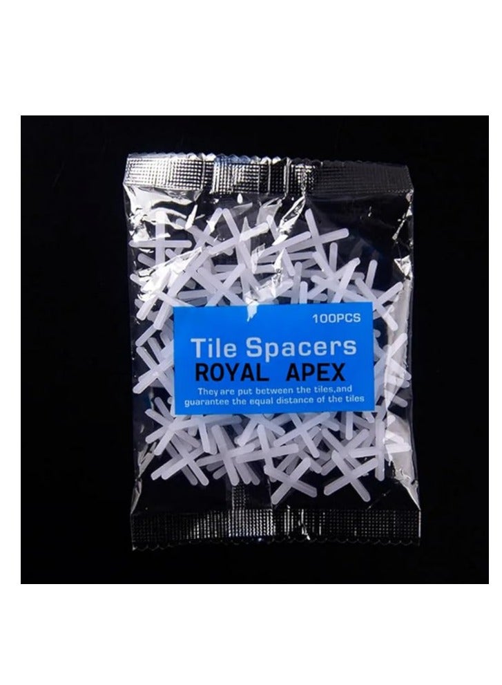 Royal Apex Royal Apex 100 Pieces Wide Tile Spacers & Leveller, Replaceable Tile Levellers, Wall Floor Cross Spacers for Ceramic Tile and Stone Installation & DIY Work (1 mm)  - Image 1