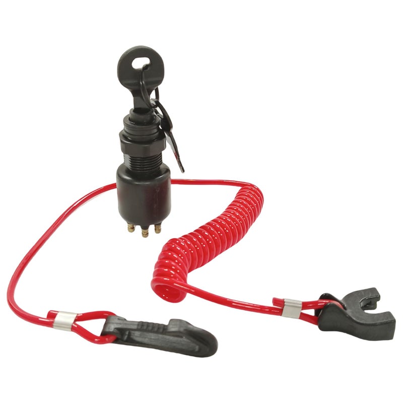 HeuroFosh 5005801 Boat Ignition Key Switch Safety Lanyard Assembly for OMC Johnson Evinrude 40200HP Outboard Motor 175974 - Image 2