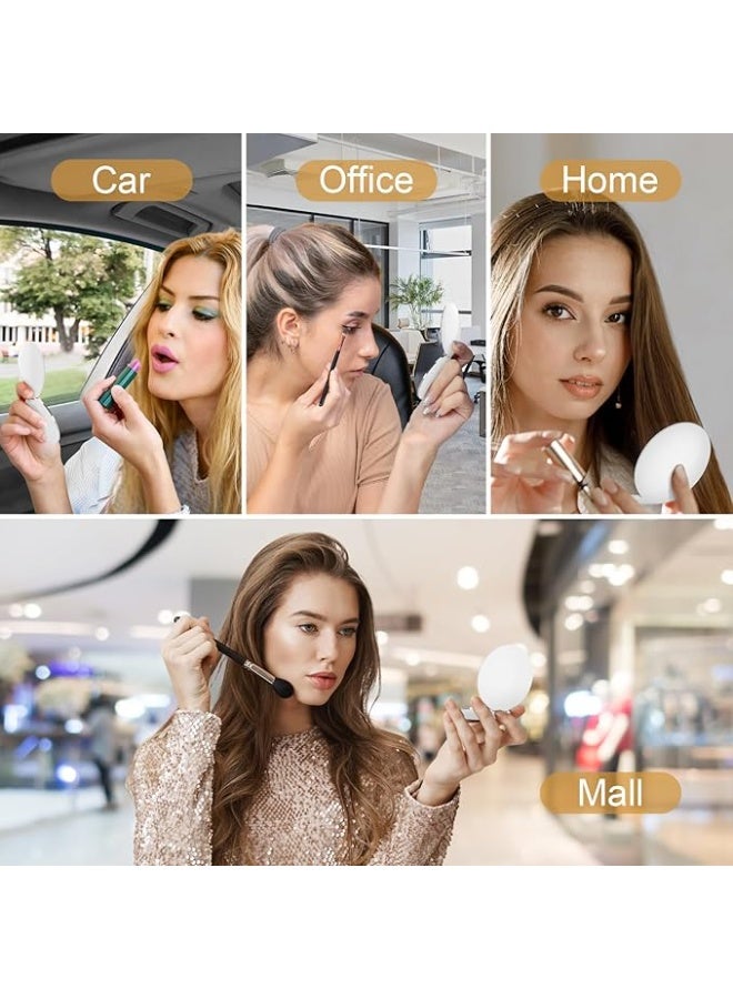 Arabest Compact Mirror with Light, 1X/3X Magnification LED Pocket Mirror with USB Data Cable,Mini Mirror for Purse, Pocket,Travel and Present (White) - Image 5