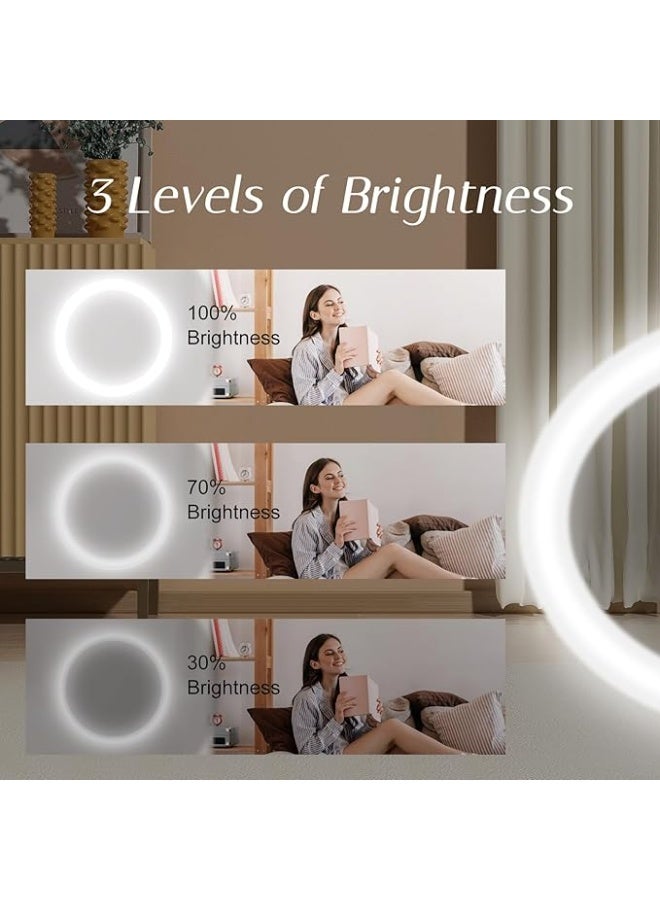 Arabest Compact Mirror with Light, 1X/3X Magnification LED Pocket Mirror with USB Data Cable,Mini Mirror for Purse, Pocket,Travel and Present (White) - Image 2