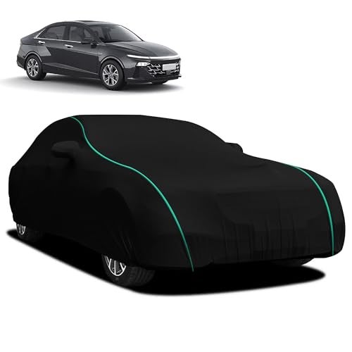 Autofy Car Cover Waterproof Glory-Piping for Hyundai Verna [Year 2023 Onwards] - Verna Car Cover Dust & UV Protection Verna Car Body Cover with Mirror Pocket Soft Cotton Lining - Image 1