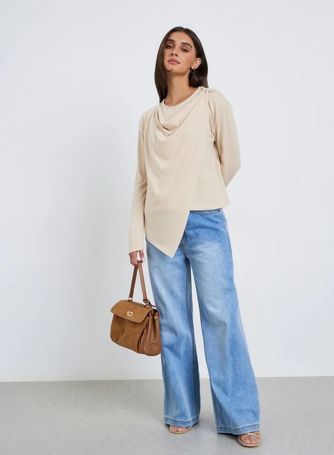 Styli Fake two-piece commuting elegant Knit Top