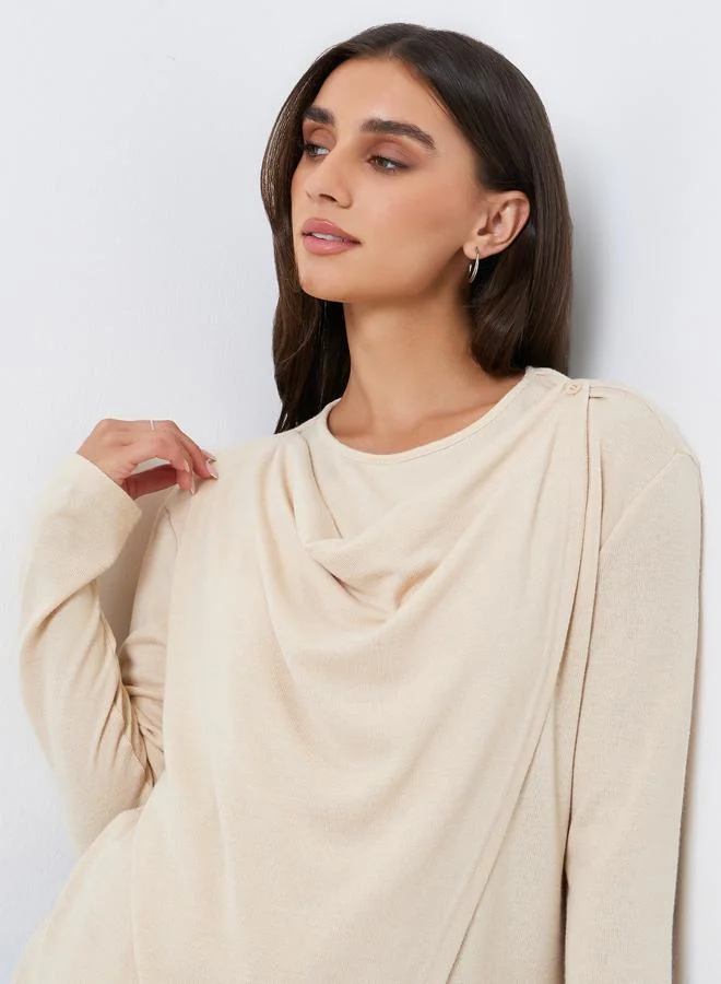 Styli Fake two-piece commuting elegant Knit Top