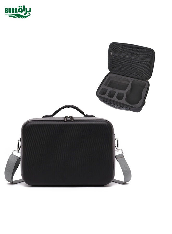 BURAQ Drone Shoulder Messenger Bag Handbag for DJI Mavic Air 2/Air 2S(PU Diamond Pattern Black)  - Image 1