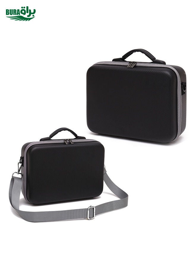 BURAQ Drone Shoulder Messenger Bag Handbag for DJI Mavic Air 2/Air 2S(PU Diamond Pattern Black)  - Image 3