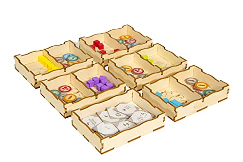 The Broken Token Game Organizer Compatible with Wingspan - Wooden Game Organizing Box with Multiple Trays - Image 5