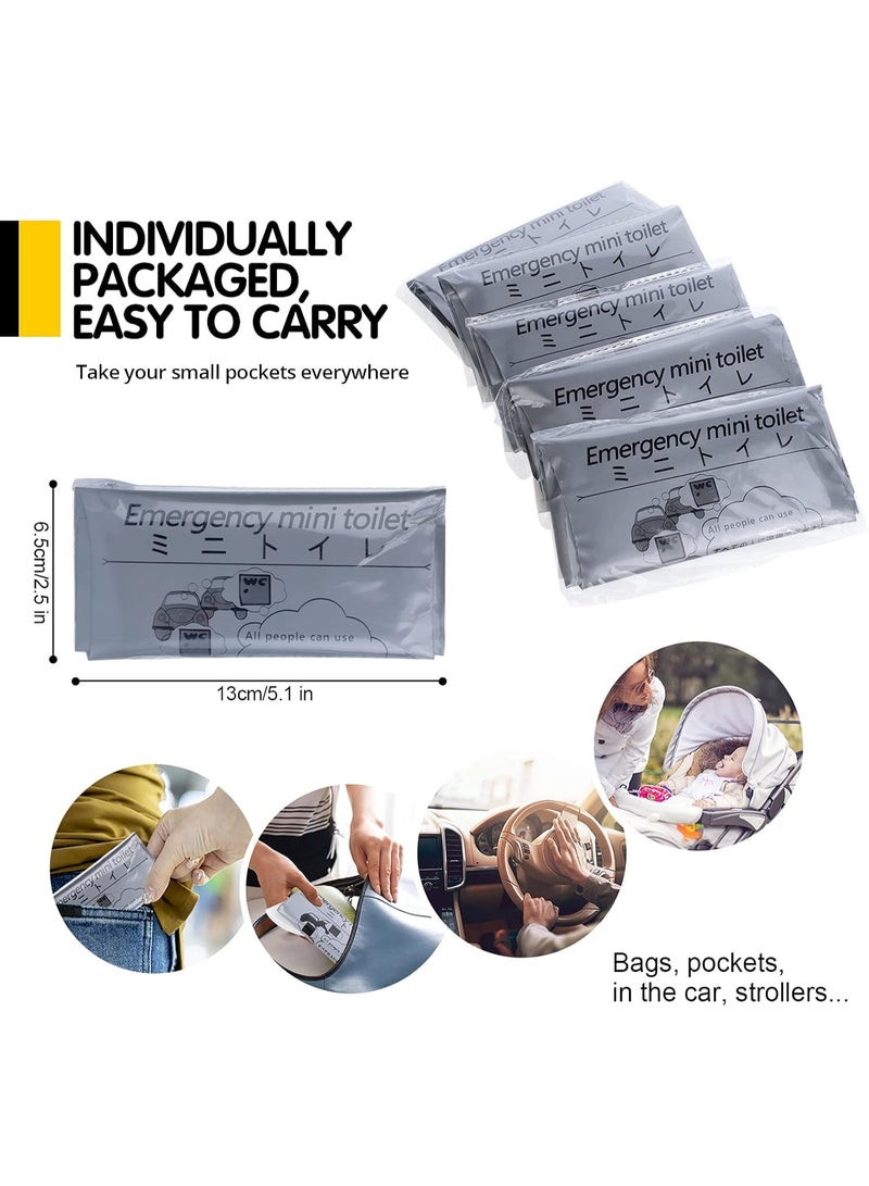 Hugifts Disposable urine bags, 700ml, 10-pack emergency portable urine bags, travel urine bags, unisex urine bags, suitable for camping, travel, traffic jams, pregnant women, children, and patients. - Image 5