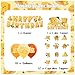 LHDUOFA Cheese Party Supplies Cartoon Birthday Decorations Including Happy Banner Cake Topper Cupcake Toppers Balloons for Baby Shower - Image 4