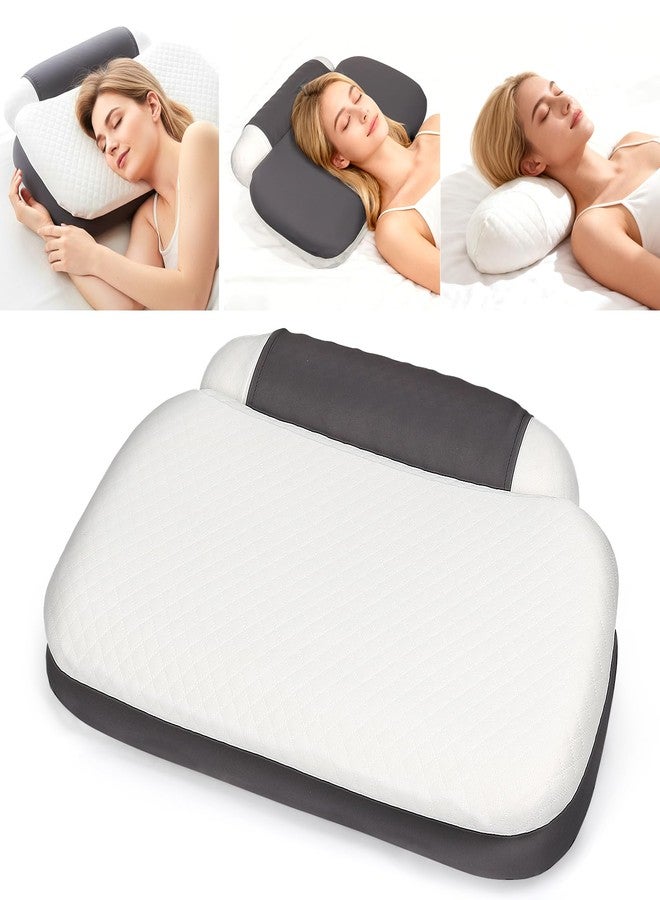 FUBOTRAD Memory Foam Tri-Functional Contour Pillow - Cervical Neck Pillow for Side Sleepers with Neck Pain, Ergonomic Support for Back Sleepers, Firm Bed Pillow for Deep Sleep, White - Image 1