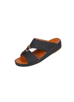 barjeel uno 008-3736 Barjeel Uno Men Arabic Sandals BS 25 Black  - Image 1