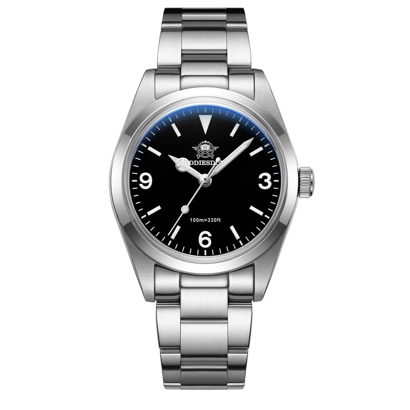 ADDIESDIVE 36 MM Small Dial Smooth Sweep Quartz Wrist Watches Sapphire Crystal Stainless Steel Luminous Waterproof 100 M Analog Watch - Image 1