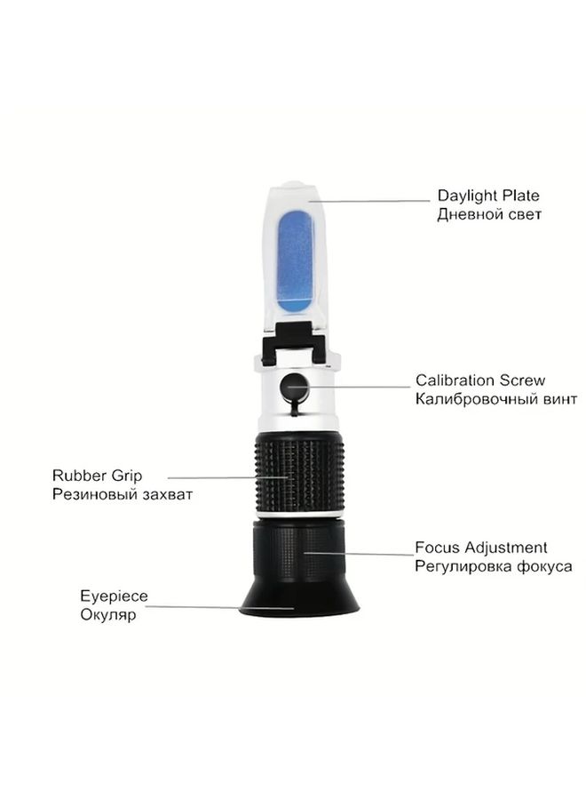 1pc Handheld 0 90 Percent Brix Refractometer For Fruit Juice Sugar Content ATC Measurement - Image 4