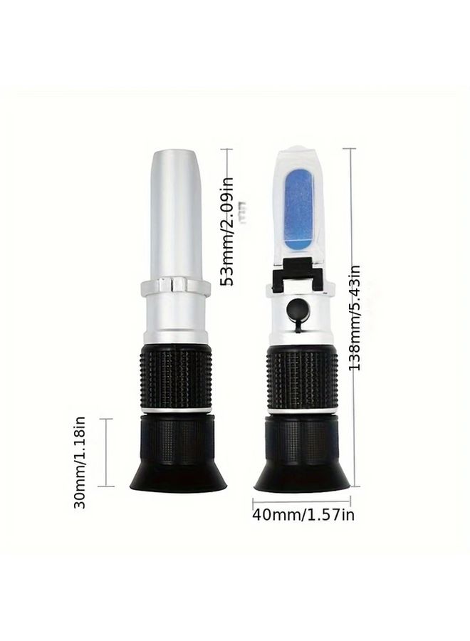 1pc Handheld 0 90 Percent Brix Refractometer For Fruit Juice Sugar Content ATC Measurement - Image 2