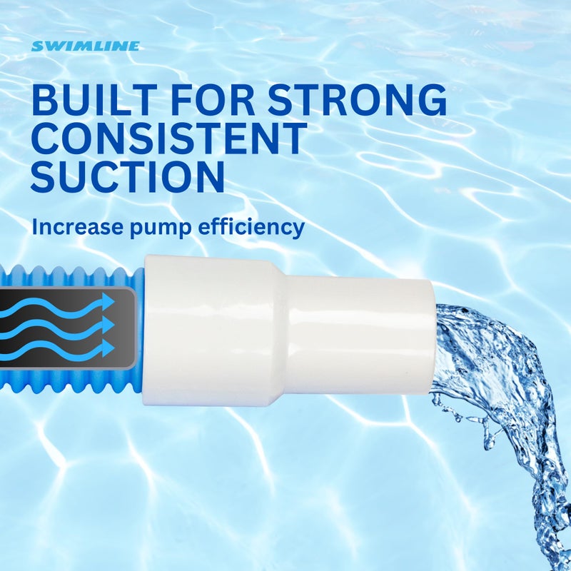 SWIMLINE HYDROTOOLS Swimming Pool Vacuum Hose With Kink-Resistant Swivel Cuff 1.25'' X 21' For Inground Pools - Compatible With Vacuum Heads, Skimmers, Filter Pump Inlets, And Other Pool Accessories - Image 5