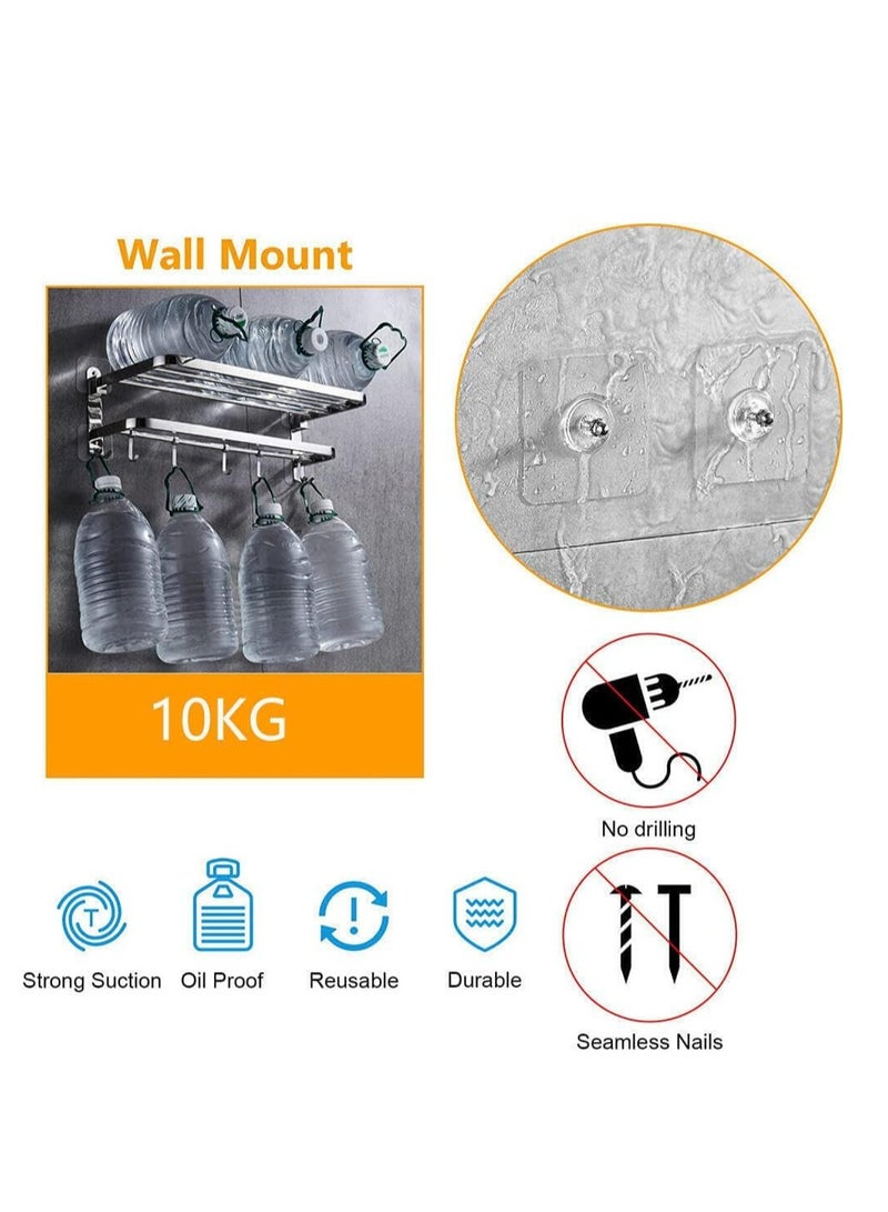 Oasisgalore 18 Pcs Waterproof Rustproof Adhesive Wall Hooks Screw Wall Hangers Without Nails for Kitchen Bathroom  - Image 3