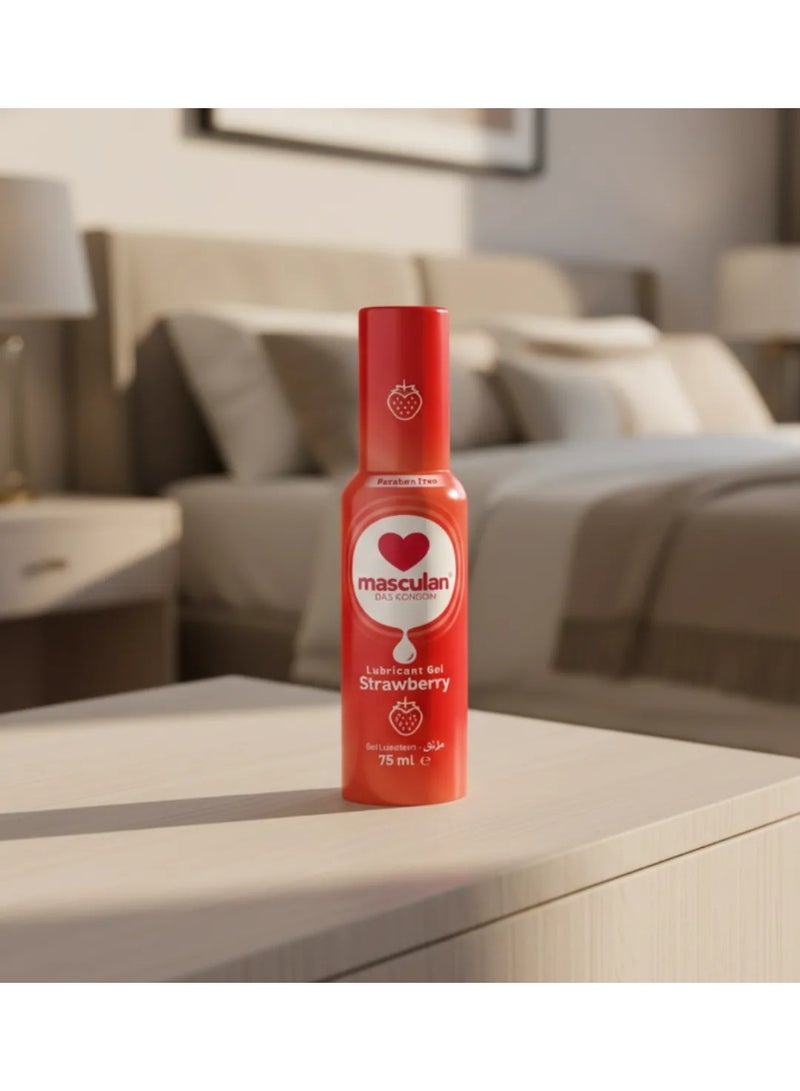 Masculan Refreshing Strawberry Flavored Medical Lubricating Gel – 75 ml