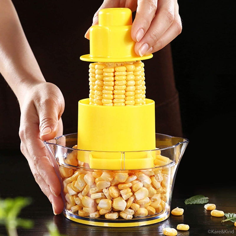 Apar Upgrade 2 in 1 MultiFunction Corn Stripper Peeler Set Box Grater for Ginger Garlic and Carrot Stainless Steel BladeNonSlip HandleGraterMeasuring Bowl - Image 1
