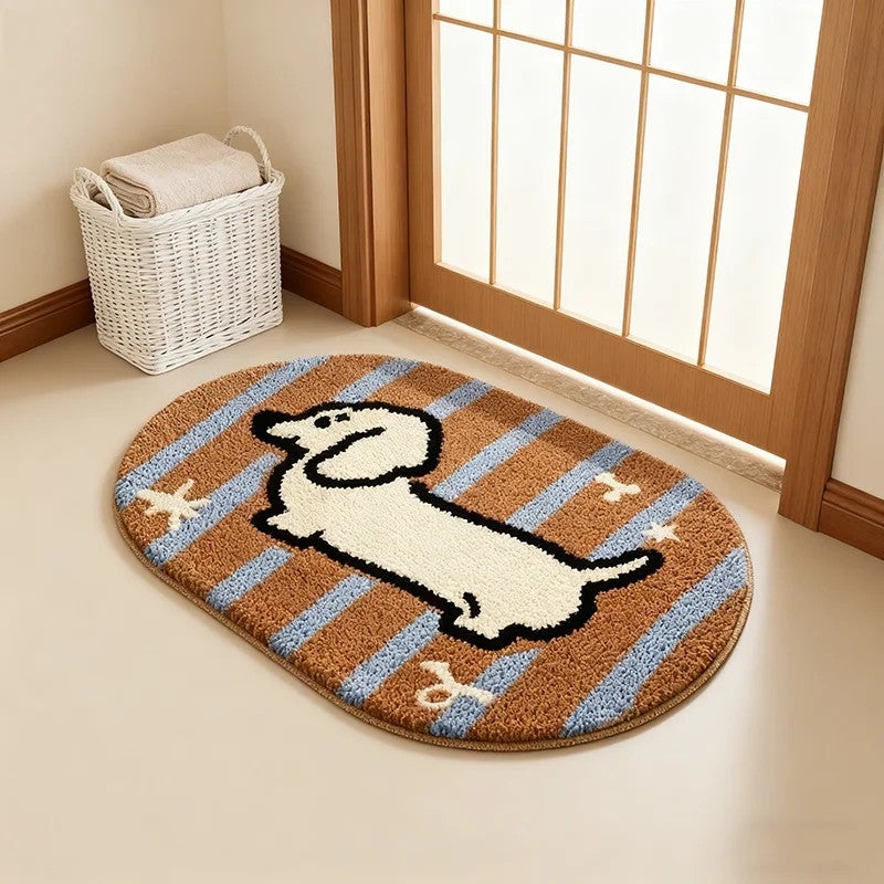 Y&D Animal Tufted Bathroom Rugs - Own Brand Design Fluffy Microfiber Bath Mats, Absorbent Room Decor, Cute Animal Rug - Image 2