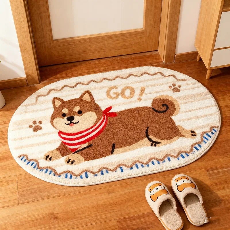 Y&D Animal Tufted Bathroom Rugs - Own Brand Design Fluffy Microfiber Bath Mats, Absorbent Room Decor, Cute Animal Rug - Image 4