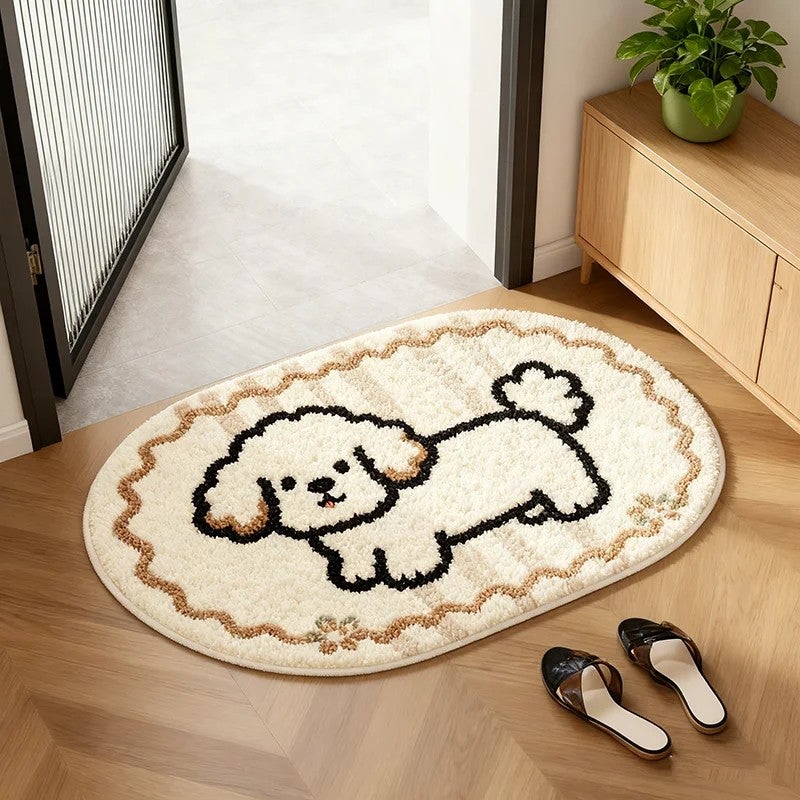Y&D Animal Tufted Bathroom Rugs - Own Brand Design Fluffy Microfiber Bath Mats, Absorbent Room Decor, Cute Animal Rug - Image 1