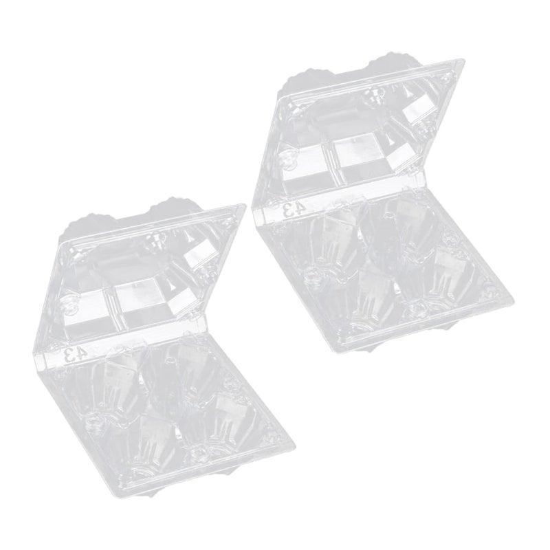 Stackable Plastic Egg Storage Container 4 Grids Portable Egg Holder With Lid For Refrigerator Organization Size 10 30X10 10X6 80CM - Image 2