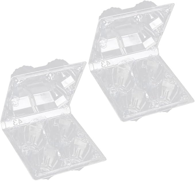 Stackable Plastic Egg Storage Container 4 Grids Portable Egg Holder With Lid For Refrigerator Organization Size 10 30X10 10X6 80CM - Image 1