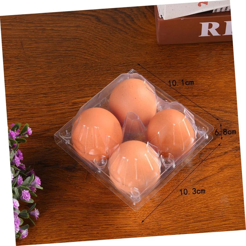 Stackable Plastic Egg Storage Container 4 Grids Portable Egg Holder With Lid For Refrigerator Organization Size 10 30X10 10X6 80CM - Image 3