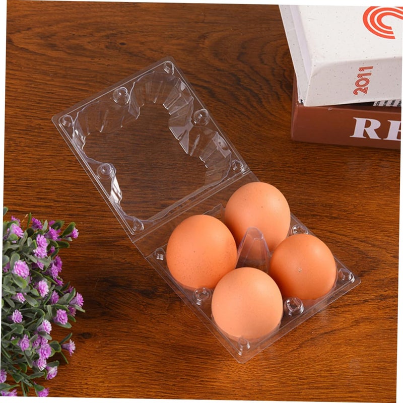 Stackable Plastic Egg Storage Container 4 Grids Portable Egg Holder With Lid For Refrigerator Organization Size 10 30X10 10X6 80CM - Image 5