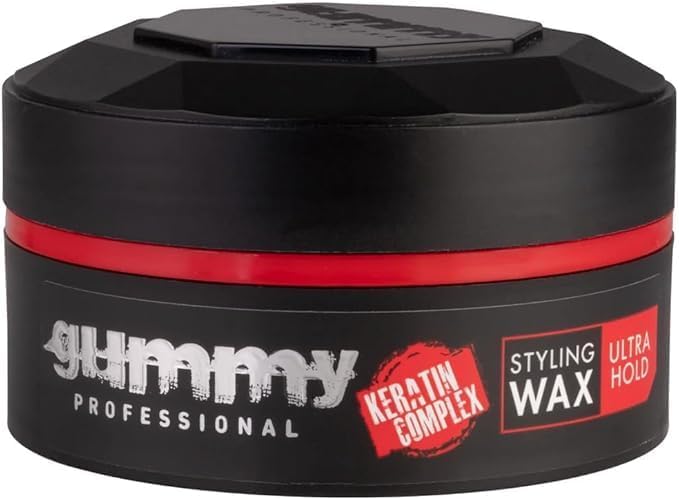 4x Gummy Professional Hair Styling Wax Ultra Hold Red Keratin Complex 150ml Pack of 4