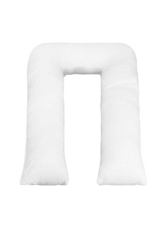 Digital Decor Premium Full Body Maternity Pillow, U.S. Made, Hypoallergenic, 100% Cotton U Shaped Pregnancy Pillow for Side Sleepers, 35" x 65" - Image 1