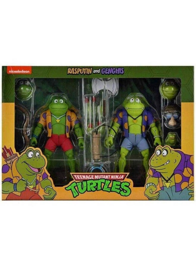 NECA Teenage Mutant Ninja Turtles 7" Scale Genghis & Rasputin Frog Collectible Action Figures Set - Image 2