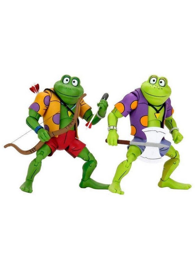 NECA Teenage Mutant Ninja Turtles 7" Scale Genghis & Rasputin Frog Collectible Action Figures Set - Image 3